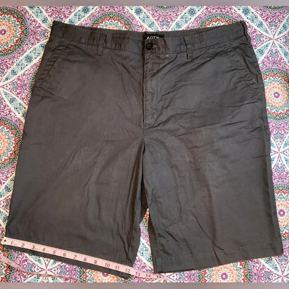 Men's Apt. 9 Flat Front Pants - Size 40 - Dark Gray